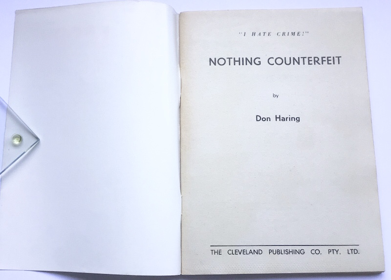 Larry Kent Nothing Counterfeit Australian Detective paperback book No698